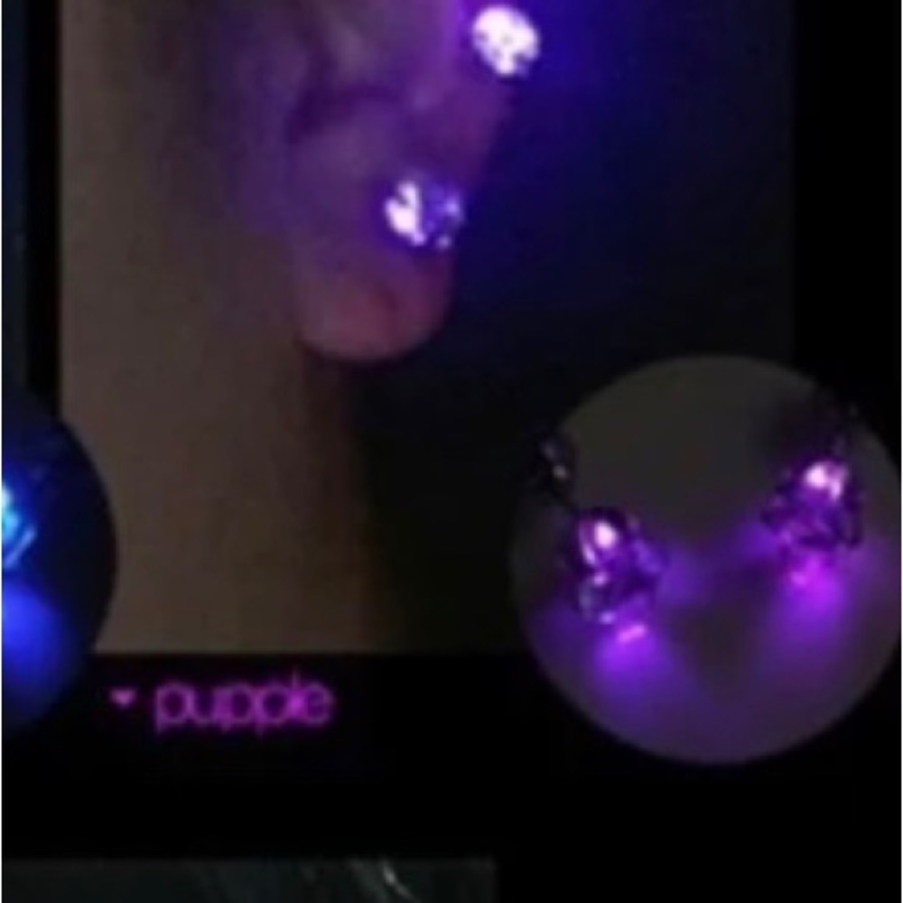 Purple Light Up Earrings by Platube